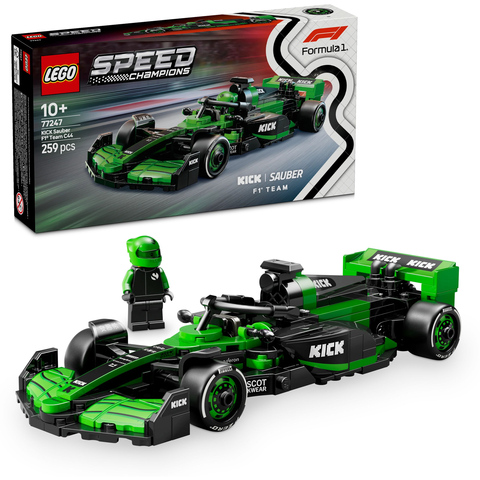 LEGO® Speed Champions KICK Sauber F1® Team C44 Rennwagen 77247 (5702017816142)