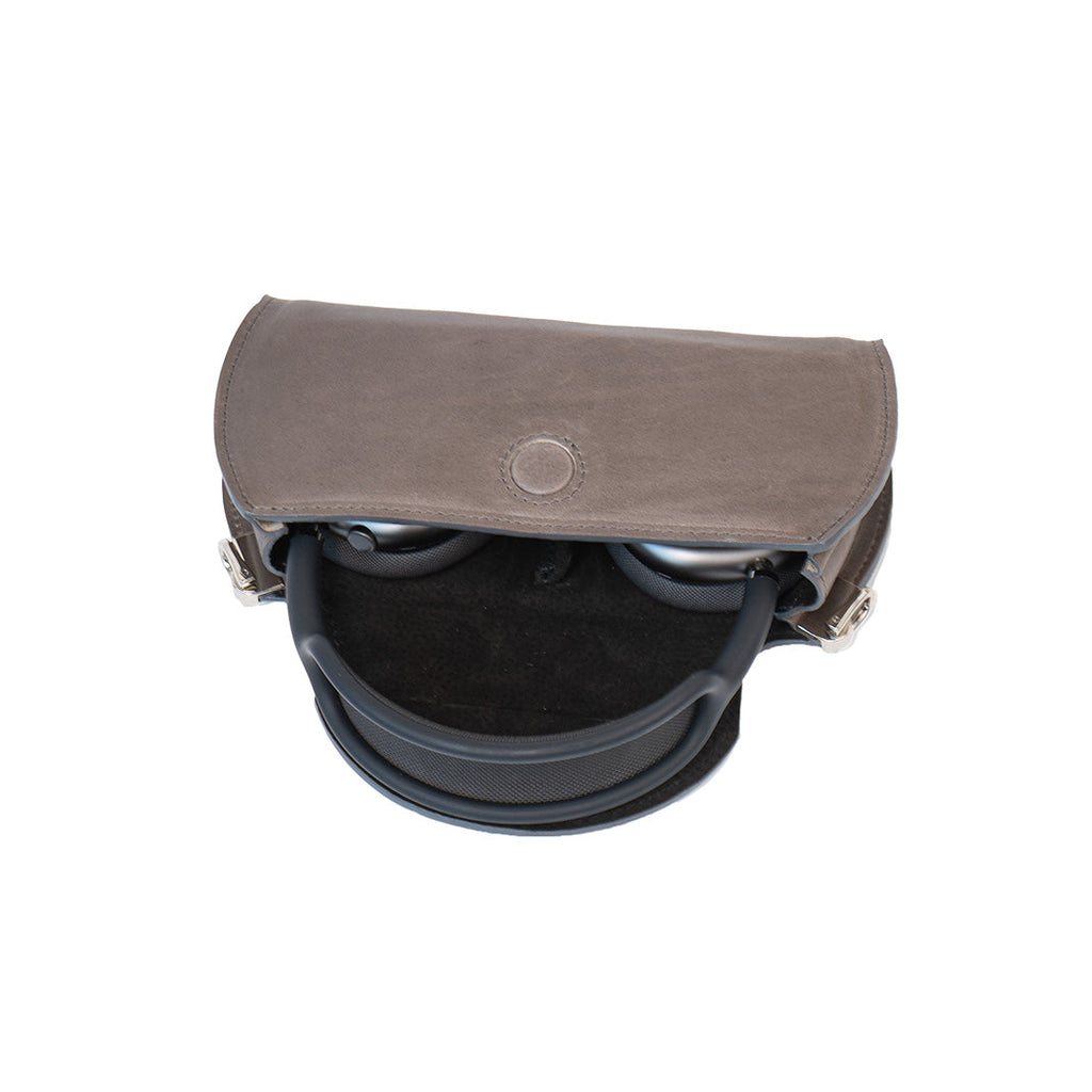 Leather Case for AirPods Max (Gray / full-grain)